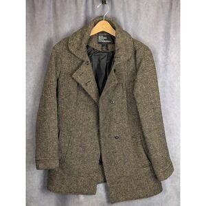 Urban Behavior Sexy Modern Edgy Generation Tweed Pea Coat Brown Tan Size 4 C614